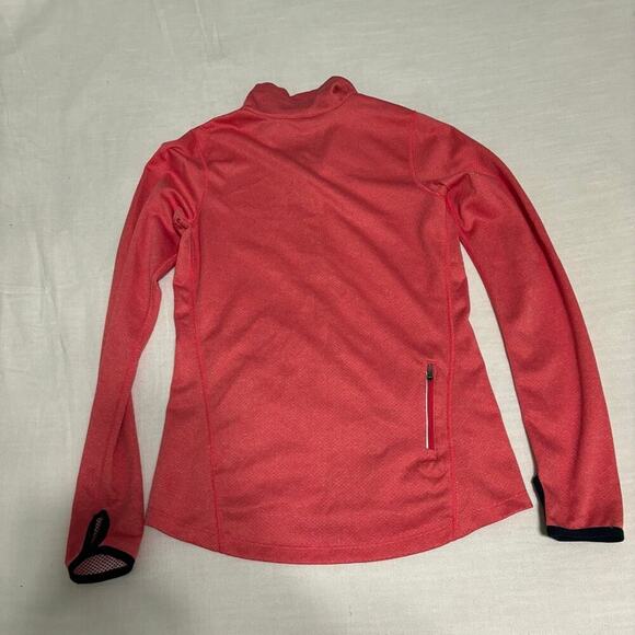 Nike pink red athletic activewear zip up jacket sweatshirt running dri fit small - Picture 2 of 7